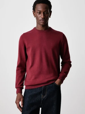 Barbour sweter męski bawełniany PIMA bordowy
