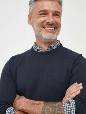 Barbour sweter męski bawełniany PIMA granatowy