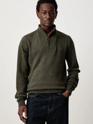 Barbour sweter męski wełniany NELSON zielony