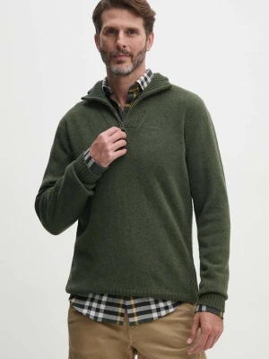 Barbour sweter męski wełniany zielony