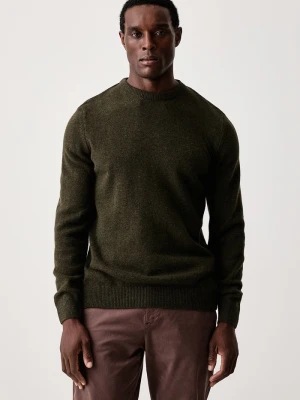 Barbour sweter męski z wełną Holden zielony