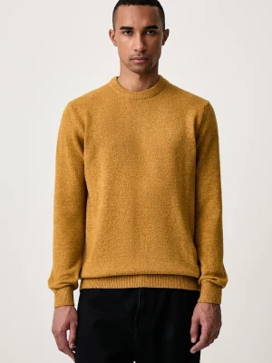 Barbour sweter męski z wełną żółty