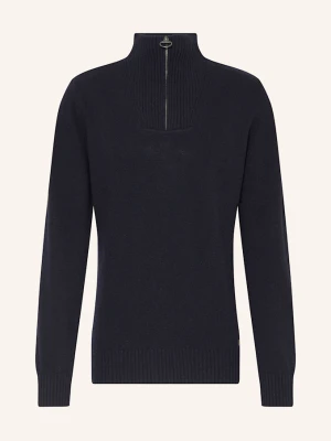 Barbour Sweter Typu Troyer blau GRANATOWY