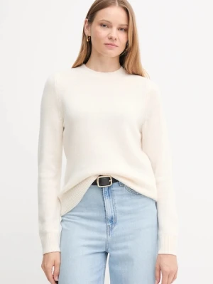Barbour sweter wełniany damski kolor beżowy LKN1666
