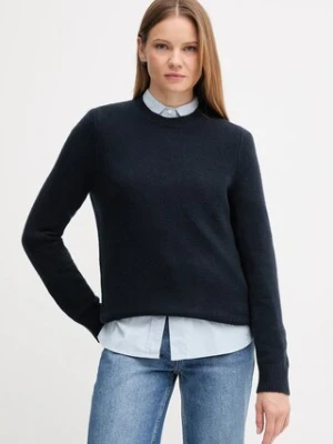 Barbour sweter wełniany damski kolor granatowy LKN1666