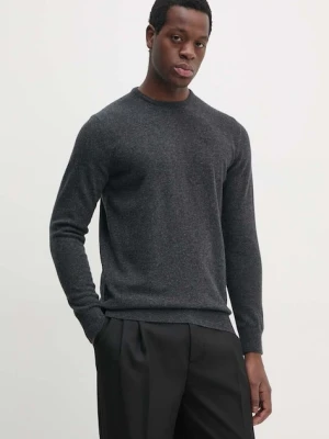 Barbour sweter wełniany męski kolor szary MKN0345