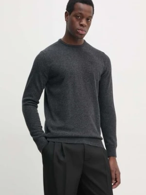 Barbour sweter wełniany męski kolor szary  MKN0345