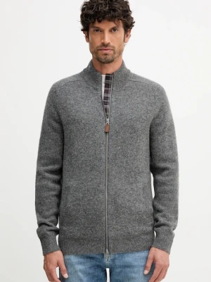 Barbour sweter wełniany męski kolor szary MKN1590