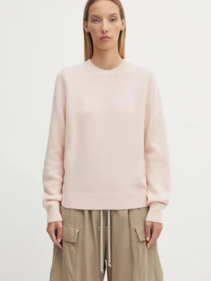 Barbour sweter wełniany Woodhouse Knitted Jumper damski kolor różowy LKN1666PI11