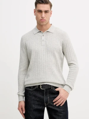 Barbour sweter z dodatkiem wełny Smeaton męski kolor szary lekki MKN1704