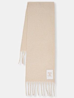 Barbour szalik damski kolor beżowy gładki LSC0458