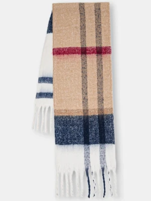 Barbour szalik damski kolor brązowy wzorzysty LSC0293