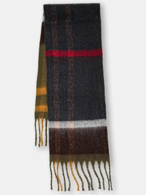 Barbour szalik damski kolor zielony wzorzysty LSC0293