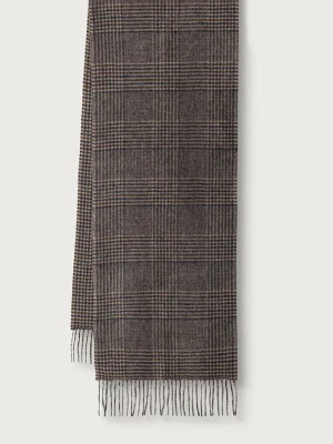 Barbour szalik damski wełniany brązowy