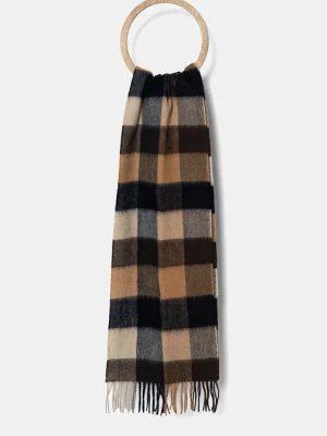 Barbour szalik kolor beżowy wzorzysty USC0005