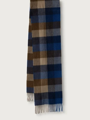 Barbour szalik wełniany granatowy
