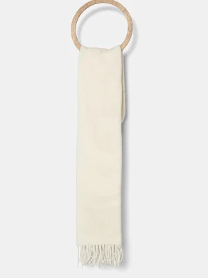 Barbour szalik wełniany kolor biały melanżowy LSC0133