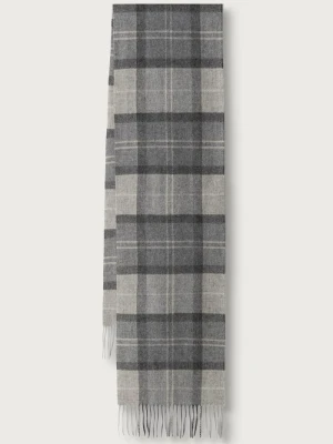 Barbour szalik wełniany szary
