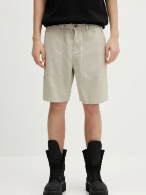 Barbour szorty Barbour Natural Linen Blend Short męskie kolor beżowy MST0064