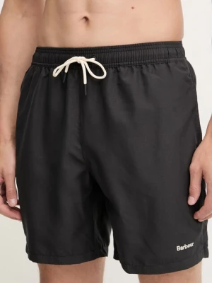 Barbour szorty kąpielowe Staple Logo 7" Swim Short kolor czarny MSW0093