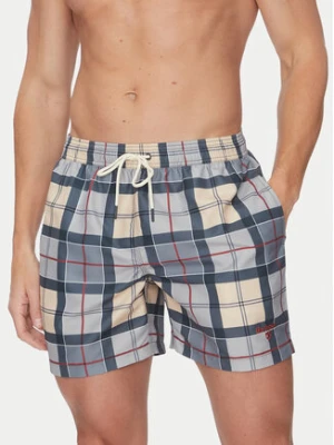 Barbour Szorty kąpielowe Staple Tartan MSW0065TN31 Szary Regular Fit