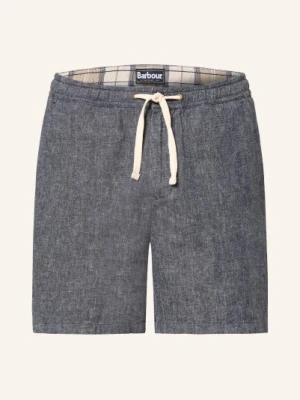 Barbour Szorty Stillwater Z Lnem blau