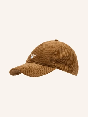 Barbour Sztruksowa Czapka Z Daszkiem Preston braun BRĄZOWY