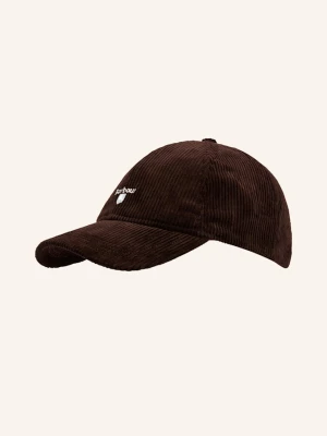 Barbour Sztruksowa Czapka Z Daszkiem Preston braun BRĄZOWY