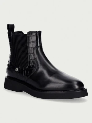 Barbour sztyblety damskie skórzane Delfina czarny