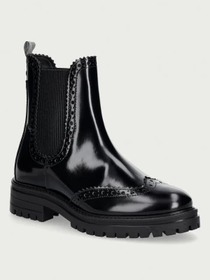 Barbour sztyblety damskie skórzane Fawne czarny