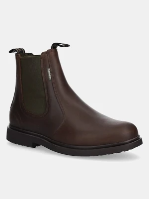 Barbour sztyblety skórzane Hale męskie kolor brązowy MFO0815BR99