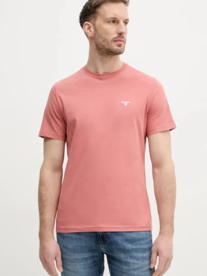 Barbour T-shirt basic męski bawełniany ESSENTIALS pomarańczowy