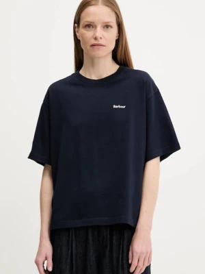 Barbour t-shirt bawełniany JEMA damski kolor granatowy LML0883