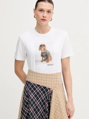 Barbour t-shirt bawełniany Marine biały