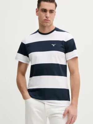 Barbour t-shirt bawełniany Whalton Stripe T-Shirt męski kolor granatowy wzorzysty MTS1255