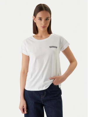 Barbour T-Shirt Bede LTS0718WH11 Biały Regular Fit