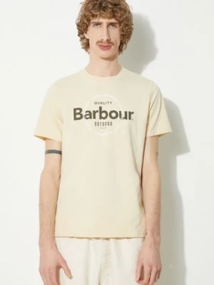 Zdjęcie produktu Barbour t-shirt Bidwell Tee męski kolor beżowy z nadrukiem MTS1268