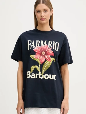 Barbour T-shirt damski bawełniany x Farm Rio