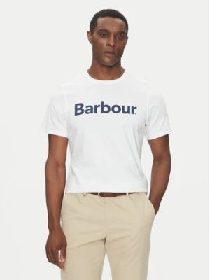 Barbour T-Shirt Logo MTS0531WH51 Biały Tailored Fit