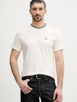 Barbour t-shirt męski bawełniany beżowy