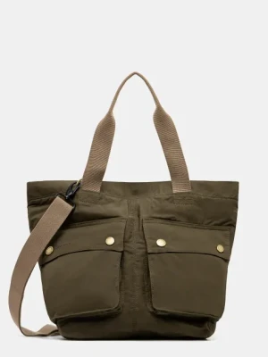 Barbour torba bawełniana Barbour Transport Carry All Tote Bag kolor zielony UBA0744