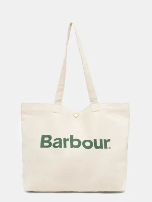 Barbour torba bawełniana Logo Tote Bag kolor beżowy UBA0733