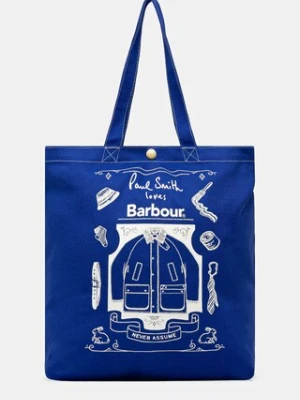 Barbour x Paul Smith torba bawełniana Best In Show kolor niebieski UBA0760BL11