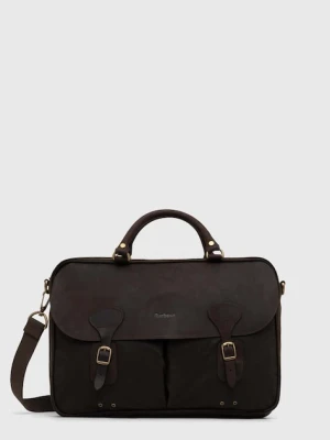 Barbour torba Wax Leather Briefcase kolor zielony UBA0004