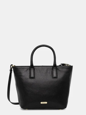 Barbour torebka skórzana czarny