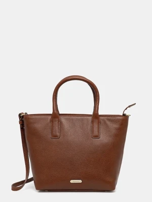 Barbour torebka skórzana kolor brązowy LBA0489