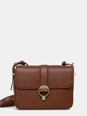 Barbour torebka skórzana kolor brązowy LBA0491