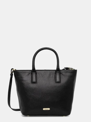 Barbour torebka skórzana kolor czarny LBA0489