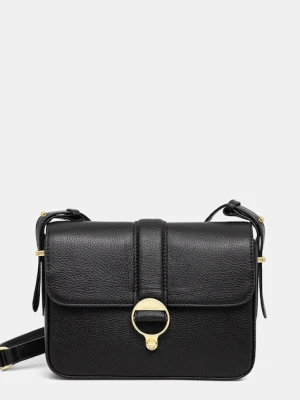 Barbour torebka skórzana kolor czarny LBA0491