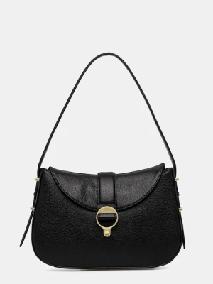 Barbour torebka skórzana kolor czarny LBA0493